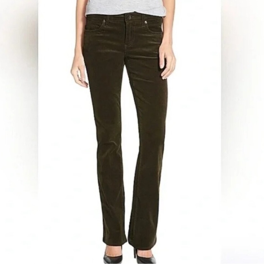 Kut Farrah Baby Bootcut Jeans Womens 8 Charcoal Corduroy Mid Rise Stretch